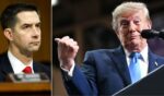 President Donald Trump called GOP Sen. Tom Cotton, left, "a friend of mine," but he published his cellphone number in a social media post.
