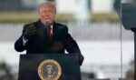 President Donald Trump speaks at the "Stop The Steal" Rally on Jan. 6, 2021, in Washington, D.C. A judge has ordered Trump to give a deposition in his lawsuit against the BBC over a deceptively edited version of the speech he made that day.