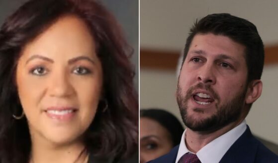 Florida Attorney General James Uthmeier, right, announced the charges against Kissimmee Mayor Jackie Espinosa, who was arrested Wednesday on grand theft and fraud charges.