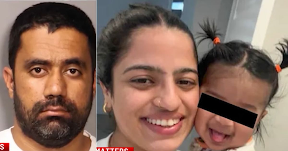 Gurinder Gill, left, initially claimed his wife, Jasmine Gill, was taken by ICE agents when she went to check the mail.
