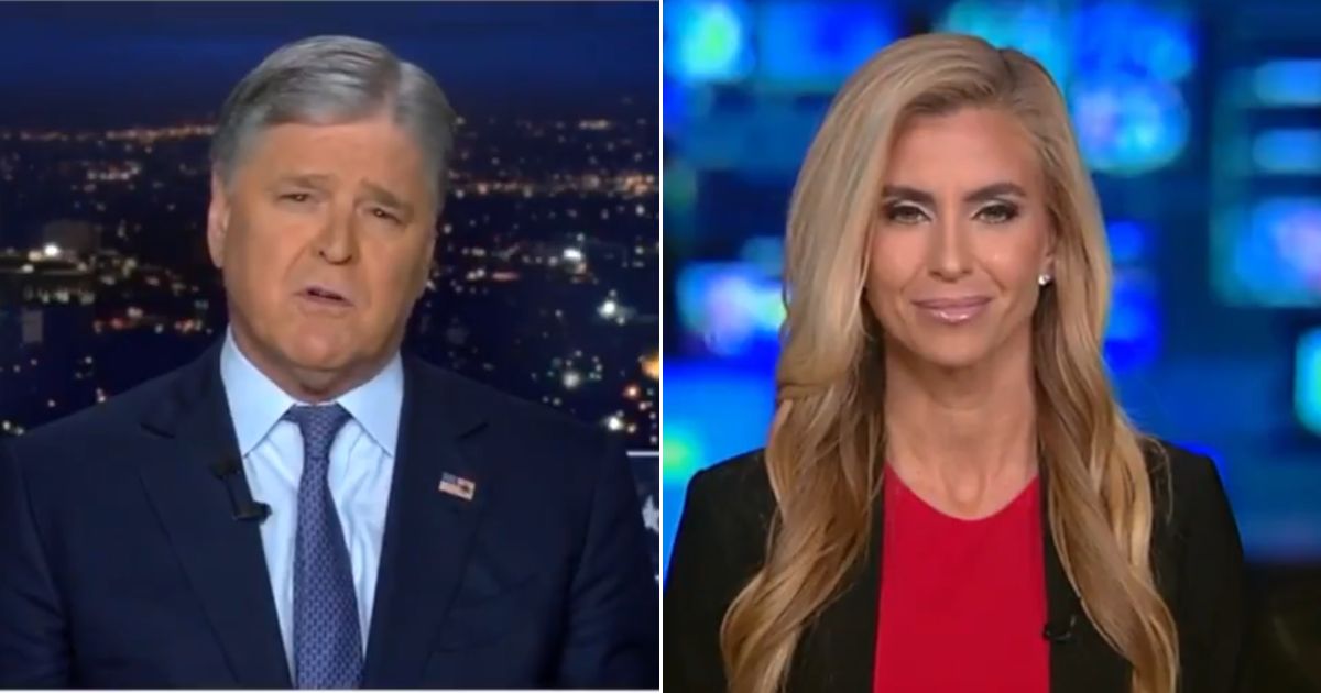 President Donald Trump complained Friday that Sean Hannity of Fox News was "a little bit tough" on now-former White House press secretary Katie Zacharia, right.