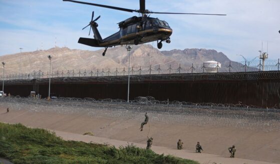 U.S. Customs and Border Protection Air and Marine Operations officers conduct a demonstration with a helicopter of their rapid response capabilities during a joint combined exercise at the border between El Paso, Texas, U.S and Ciudad Juarez, Chihuahua, Mexico, in a file photo from Aug. 13. About 500 U.S. military troops are deploying this week to the Rio Grande Valley in Texas after suspected cartel members shot at a U.S. Coast Guard vessel near Roma over the weekend.