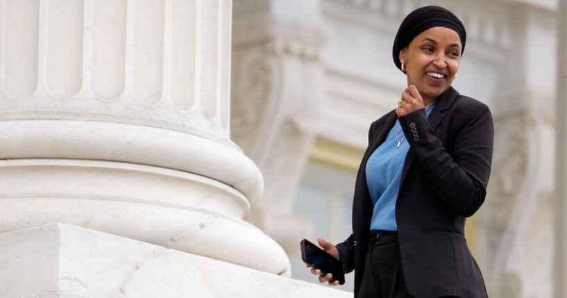 U.S. Rep. Ilhan Omar, a Minnesota Democrat, is seen in a May photo taken at the U.S. Capitol Building in Washington, D.C.