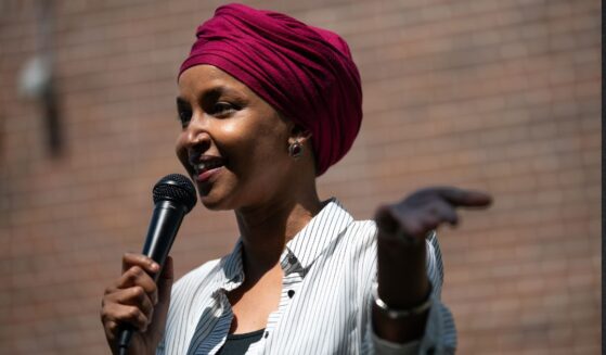 Rep. Ilhan Omar, a Minnesota Democrat seen in an August photo, reportedly had her staff change her official birthdate after she was elected to Congress in 2018.