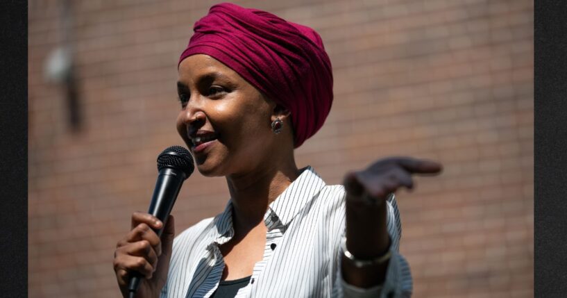 Rep. Ilhan Omar, a Minnesota Democrat seen in an August photo, reportedly had her staff change her official birthdate after she was elected to Congress in 2018.