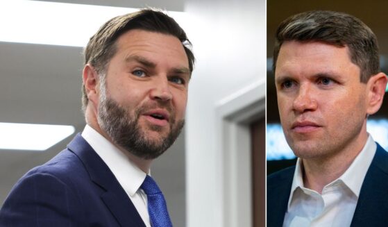 Vice President JD Vance said James Talarico, right, the Democratic candidate in the Texas Senate race, has "a weird focus on transgender kids and drag queens."