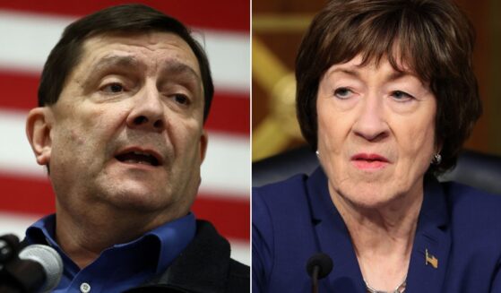 An ad for Maine GOP Sen. Susan Collins, right, attacking her Democrat opponent Troy Jackson, left, accidentally ran in Portland, Oregon, instead of Portland, Maine.