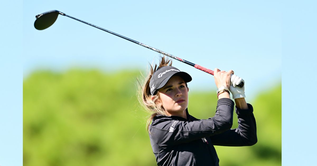 Kai Trump, granddaughter of President Donald Trump, is seen golfing at a tournament in Belleair, Florida in a file photo from 2025.