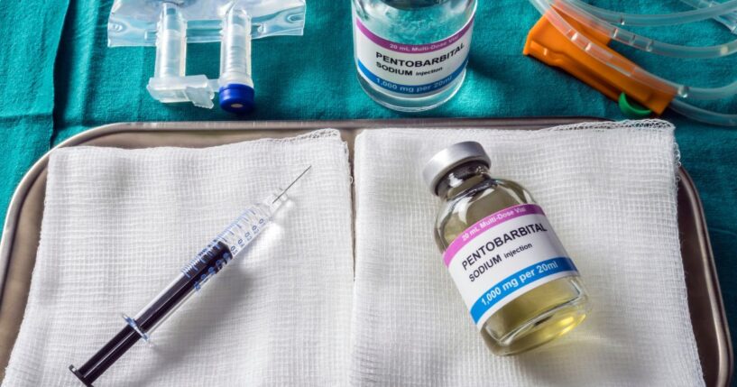 Some have speculated that the vial with the euthanasia drug pentobarbital, similar to that shown in a stock photo, was tampered with before the planned execution Wednesday.
