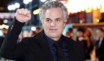 Actor Mark Ruffalo raises his fist at a UK gala screening on Jan. 28, 2026 in London, England.