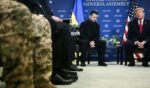 President Donald Trump speaks with the media during a meeting with Ukrainian President Volodymyr Zelenskyy on Sept. 22, 2026 in New York.