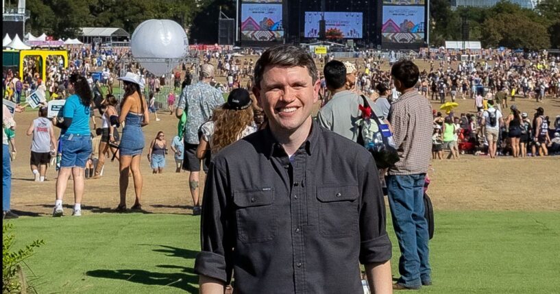 Texas Democratic candidate for the Senate James Talarico poses for a photograph at the 2026 Austin City Limits Music Festival on Oct. 9, 2026 in Austin, Texas.