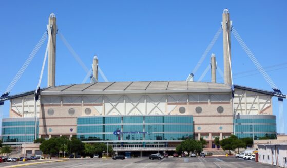 A view of the Alamodome in San Antonio, Texas.