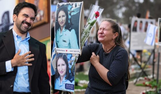 New York City Mayor Zohran Mamdani, left, showed far more concern for the plight of Palestinians than for the Israelis, right, mourning those slaughtered by Hamas on Oct. 7, 2023.