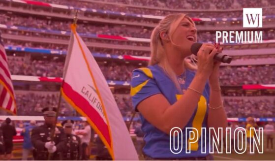 Morgan St. Jean belted out a stirring rendition of the National Anthem before Monday's NFL game between the Buffalo Bills and the Los Angeles Rams.