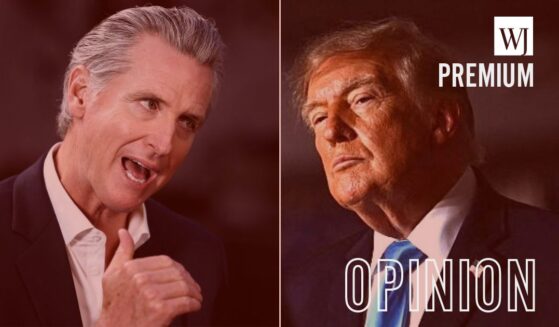 President Donald Trump said paying a higher fuel price at the pump "is a very small price to pay," but California Gov. Gavin Newsom, left, and other leftists twisted his words into something very different.