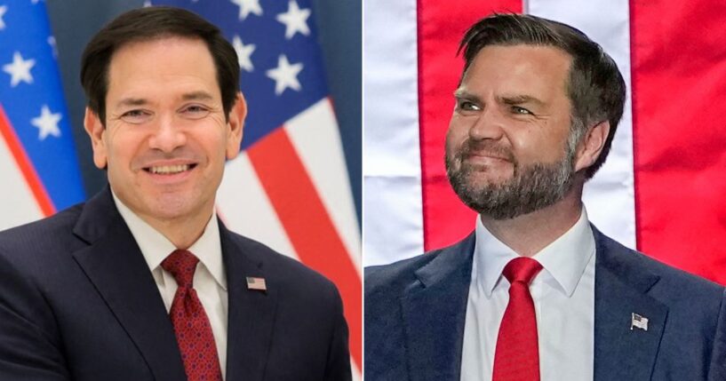 Secretary of State Marco Rubio, left, continues to come out far ahead of Vice President J.D. Vance, right, in The Western Journal's weekly straw poll.