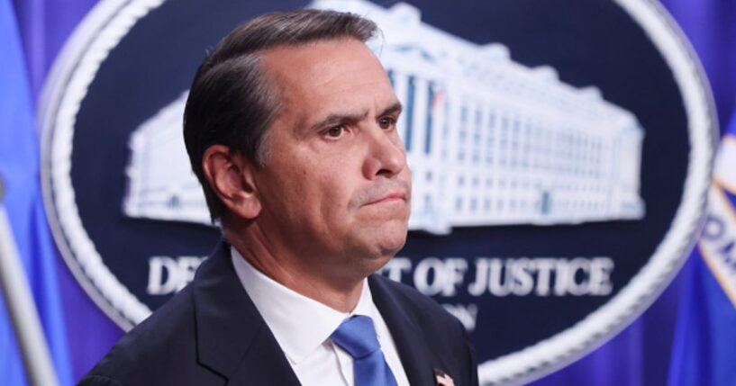 Attorney General Todd Blanche listens during a conference at the Department of Justice on September 30, 2026.