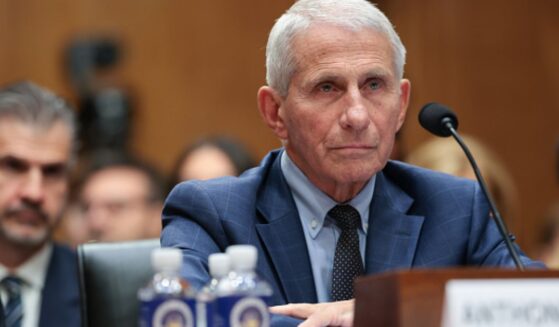 Anthony Fauci stares at members of the Senate Homeland Security and Governmental Affairs Committee hearing on July 29, 2026 in Washington, DC.
