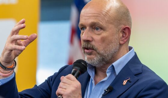 California Republican gubernatorial candidate Steve Hilton, pictured in an August file photo in Modesto, California.