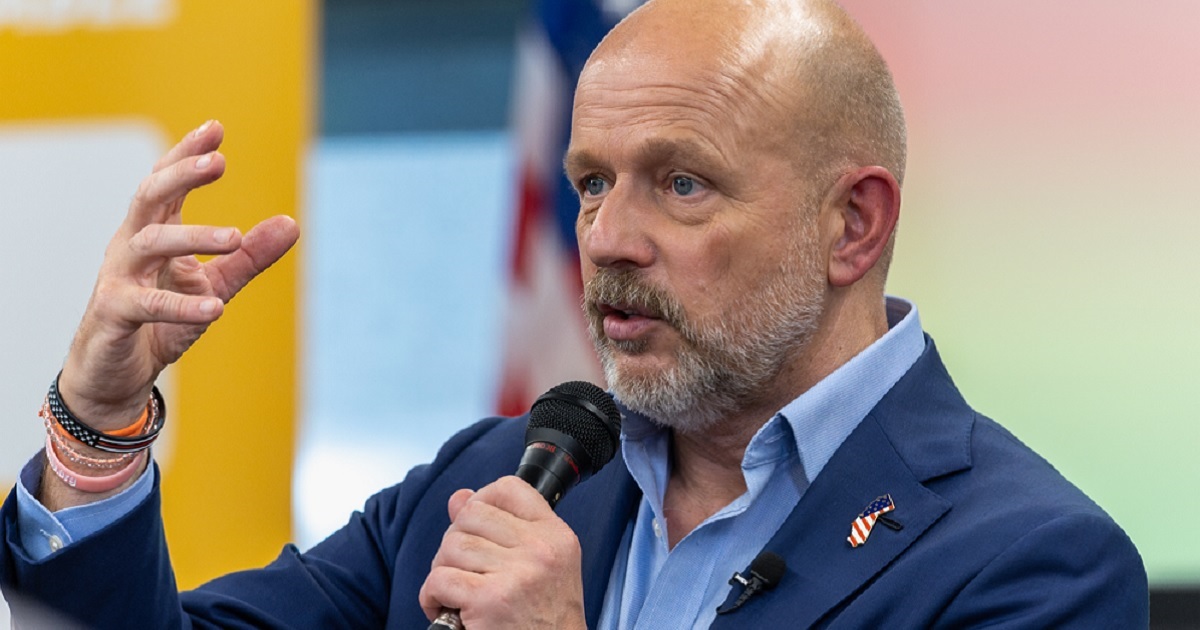 California Republican gubernatorial candidate Steve Hilton, pictured in an August file photo in Modesto, California.