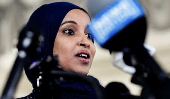 U.S. Rep. Ilhan Omar, speaking at a news conference in January.
