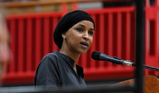 U.S. Rep. Ilhan Omar, pictured in an August file photo campaigning for radical Democrat Francesca Hong in Wisconsin's primary for governor.