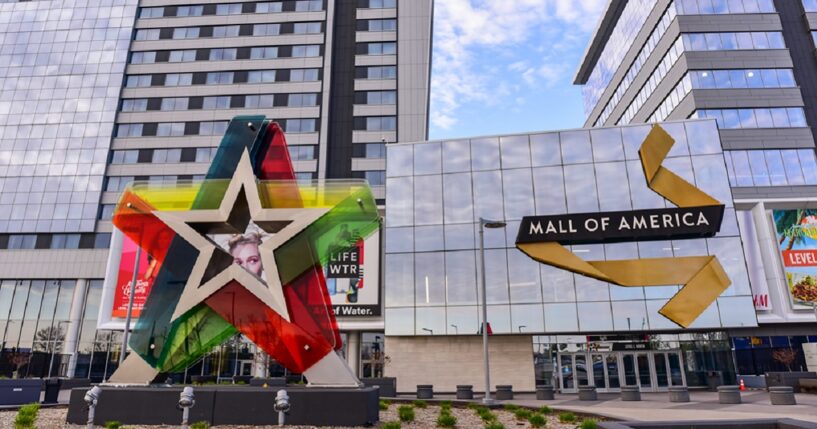 An exterior view of Minnesota's Mall of America.