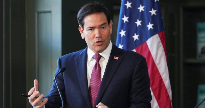 Secretary of State Marco Rubio, pictured at a Tuesday news conference.