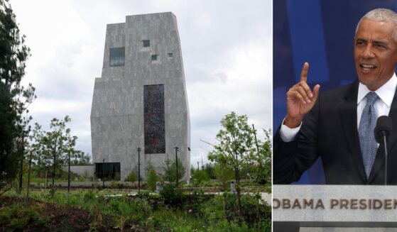Former President Barack Obama speaks during the June 18 dedication ceremony for the Barack Obama Presidential Center in Chicago, Illinois.
